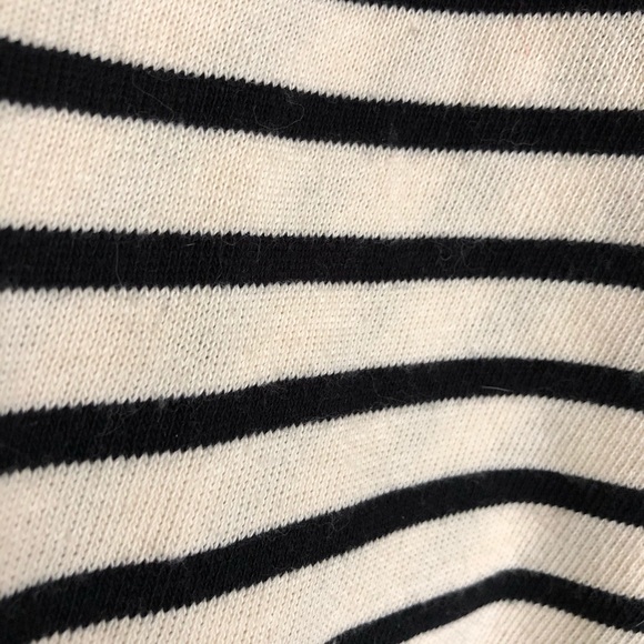 ZARA | Nude & Black Striped Shirt w/ Embellishment - Picture 3 of 4